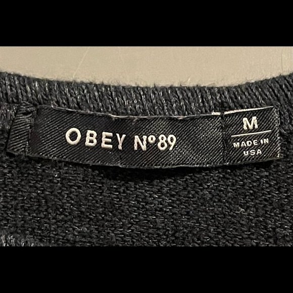 Obey charcoal gray lightweight sweatshirt - Picture 7 of 8